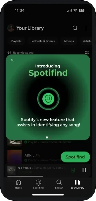 Introducing Spotifind popup